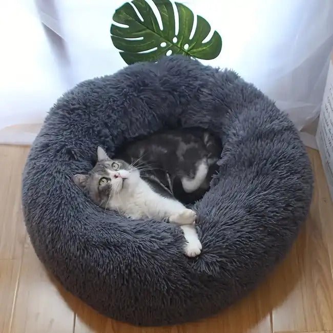 Coussin pour chat  gris foncé